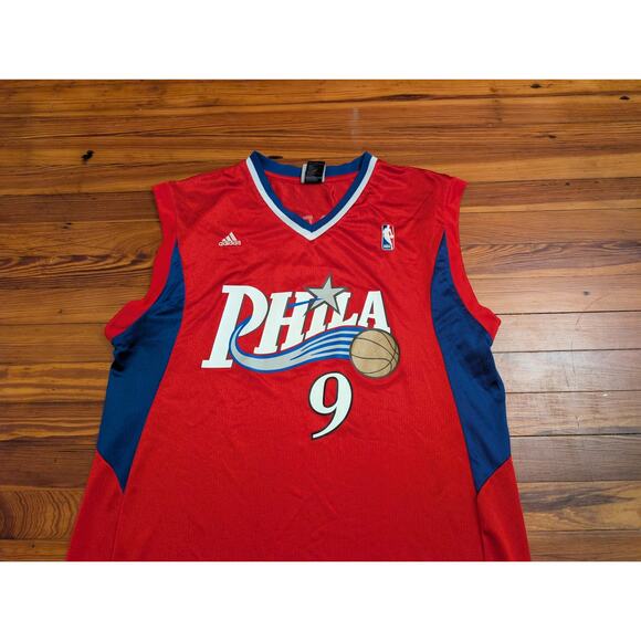 Adidas Philadelphia 76ers Andre Iguodala Mens Large NBA Red Jersey - Picture 2 of 7